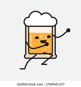 An illustration of Cute Beer Vector Character 