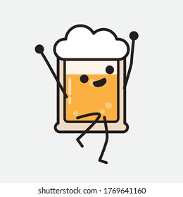 An illustration of Cute Beer Vector Character 