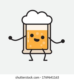 An illustration of Cute Beer Vector Character 