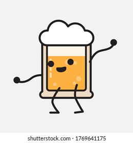An illustration of Cute Beer Vector Character 