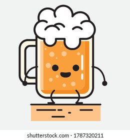 An illustration of Cute Beer Vector Character