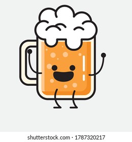 An illustration of Cute Beer Vector Character