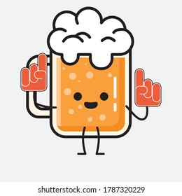 An illustration of Cute Beer Vector Character