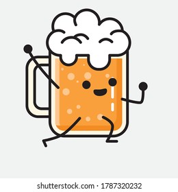 An illustration of Cute Beer Vector Character