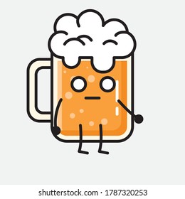 Ilustración del carácter de vector de cerveza