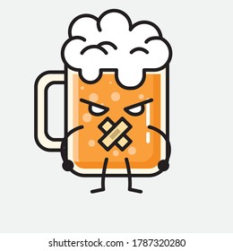 An illustration of Cute Beer Vector Character