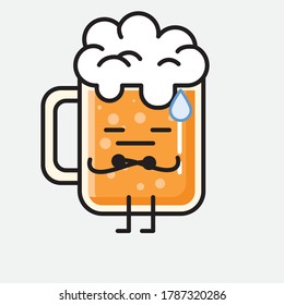 Ilustración del carácter de vector de cerveza