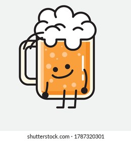 Ilustración del carácter de vector de cerveza