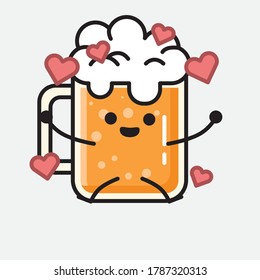 An illustration of Cute Beer Vector Character