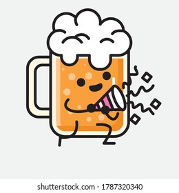 Ilustración del carácter de vector de cerveza