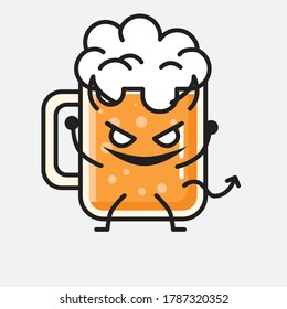 An illustration of Cute Beer Vector Character