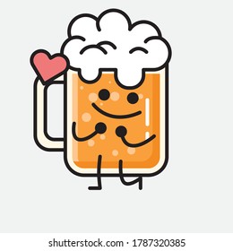 Ilustración del carácter de vector de cerveza