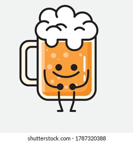 Ilustración del carácter de vector de cerveza