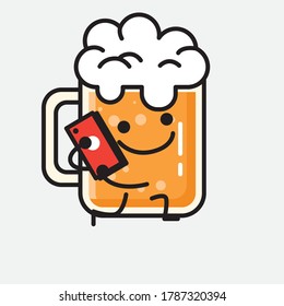 An illustration of Cute Beer Vector Character