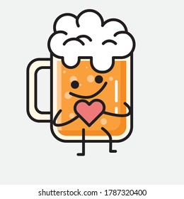 An illustration of Cute Beer Vector Character