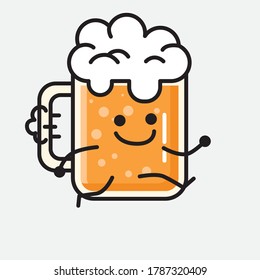 An illustration of Cute Beer Vector Character