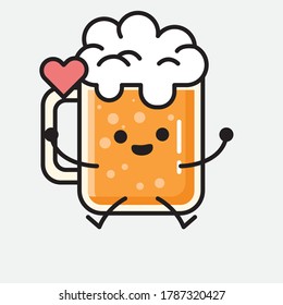 An illustration of Cute Beer Vector Character