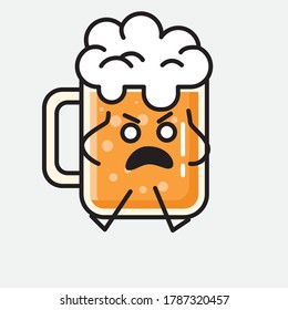 An illustration of Cute Beer Vector Character