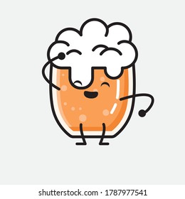 An illustration of Cute Beer Vector Character