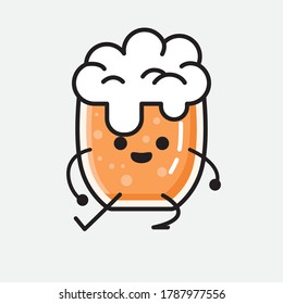 An illustration of Cute Beer Vector Character