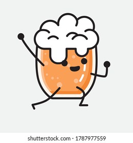 An illustration of Cute Beer Vector Character