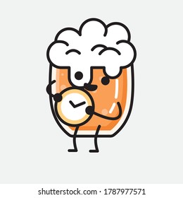 An illustration of Cute Beer Vector Character