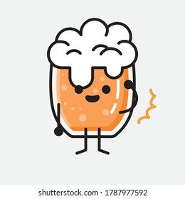 An illustration of Cute Beer Vector Character