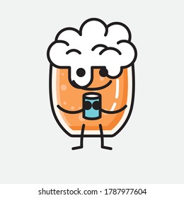 An illustration of Cute Beer Vector Character
