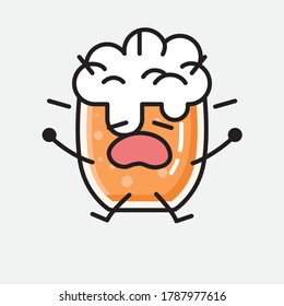 Ilustración del carácter de vector de cerveza