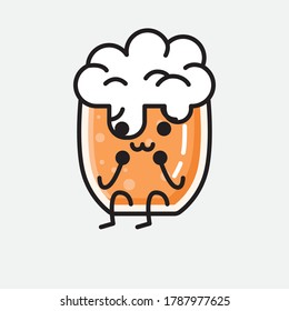 An illustration of Cute Beer Vector Character