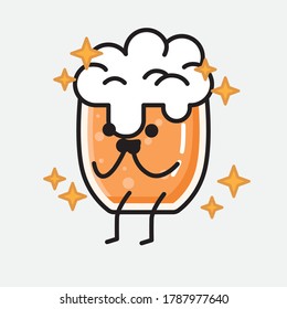 Ilustración del carácter de vector de cerveza