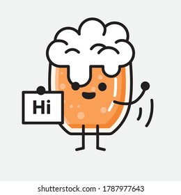 An illustration of Cute Beer Vector Character