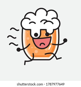 Ilustración del carácter de vector de cerveza