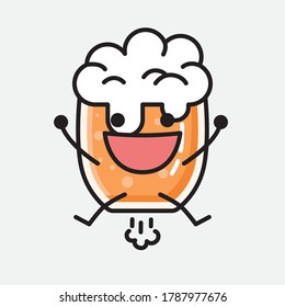 An illustration of Cute Beer Vector Character