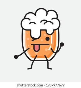 Ilustración del carácter de vector de cerveza