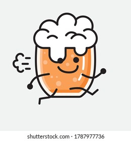 An illustration of Cute Beer Vector Character