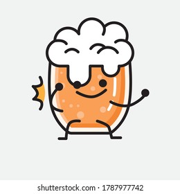 An illustration of Cute Beer Vector Character