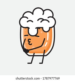 An illustration of Cute Beer Vector Character
