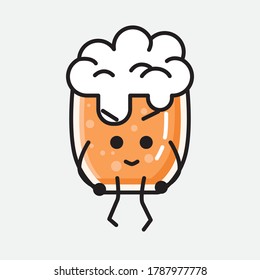 An illustration of Cute Beer Vector Character