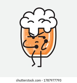 An illustration of Cute Beer Vector Character