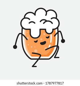 An illustration of Cute Beer Vector Character