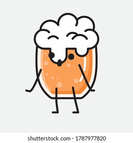 An illustration of Cute Beer Vector Character
