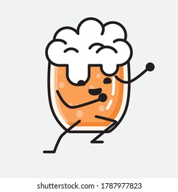 An illustration of Cute Beer Vector Character