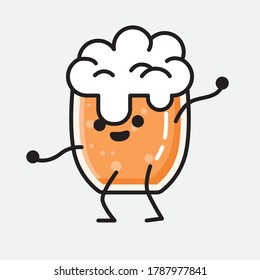 An illustration of Cute Beer Vector Character