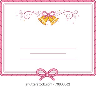 wedding bells background pink