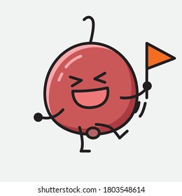 An illustration of Cute Berry Fruit  Vector Character