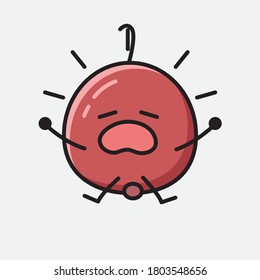 Ilustración del carácter de vector de frutas de Berry