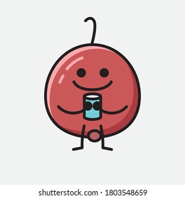Ilustración del carácter de vector de frutas de Berry