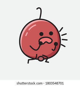 An illustration of Cute Berry Fruit  Vector Character
