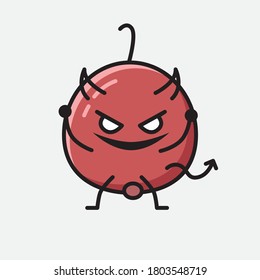 An illustration of Cute Berry Fruit  Vector Character